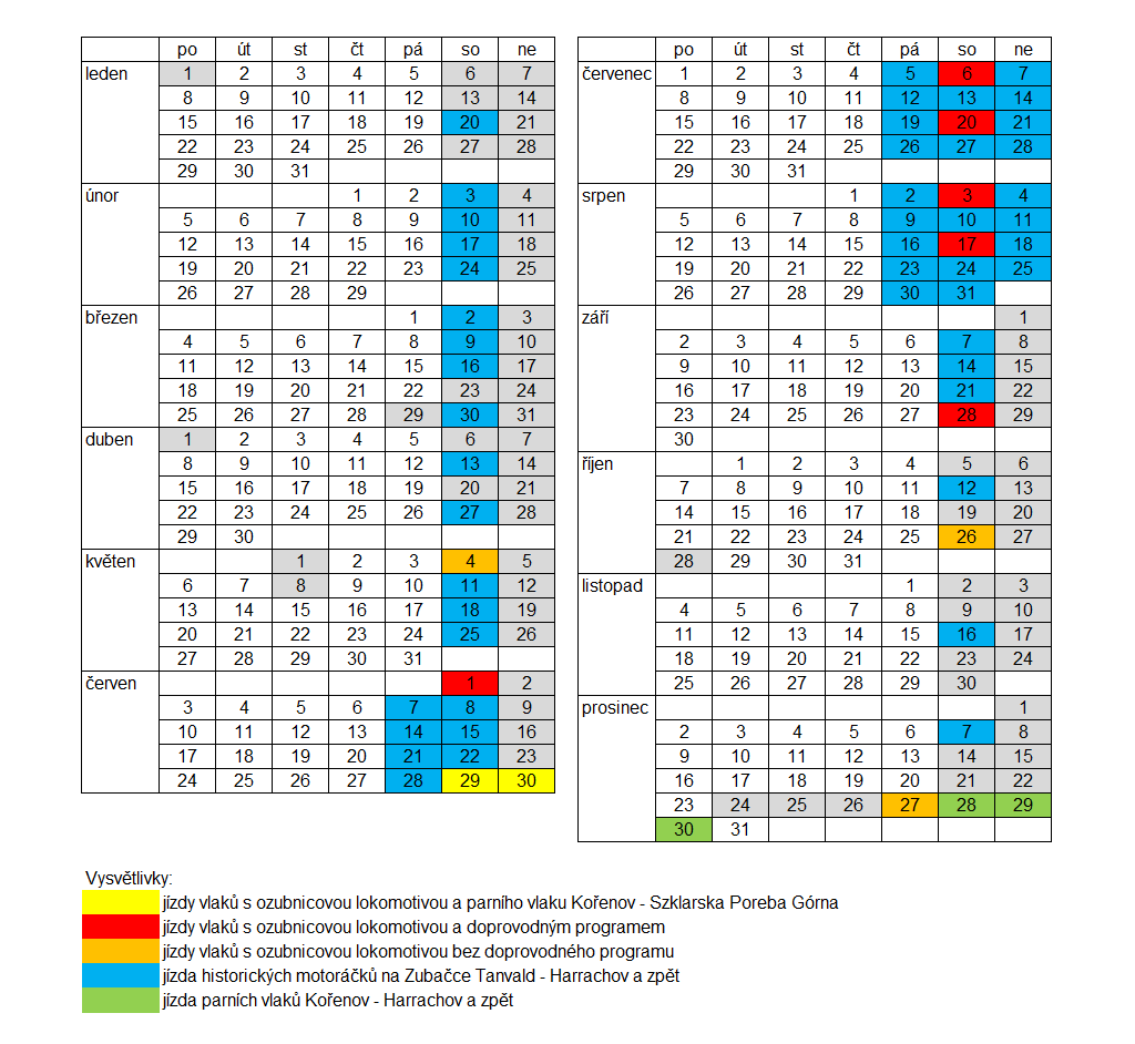 2024 kalendar jizd